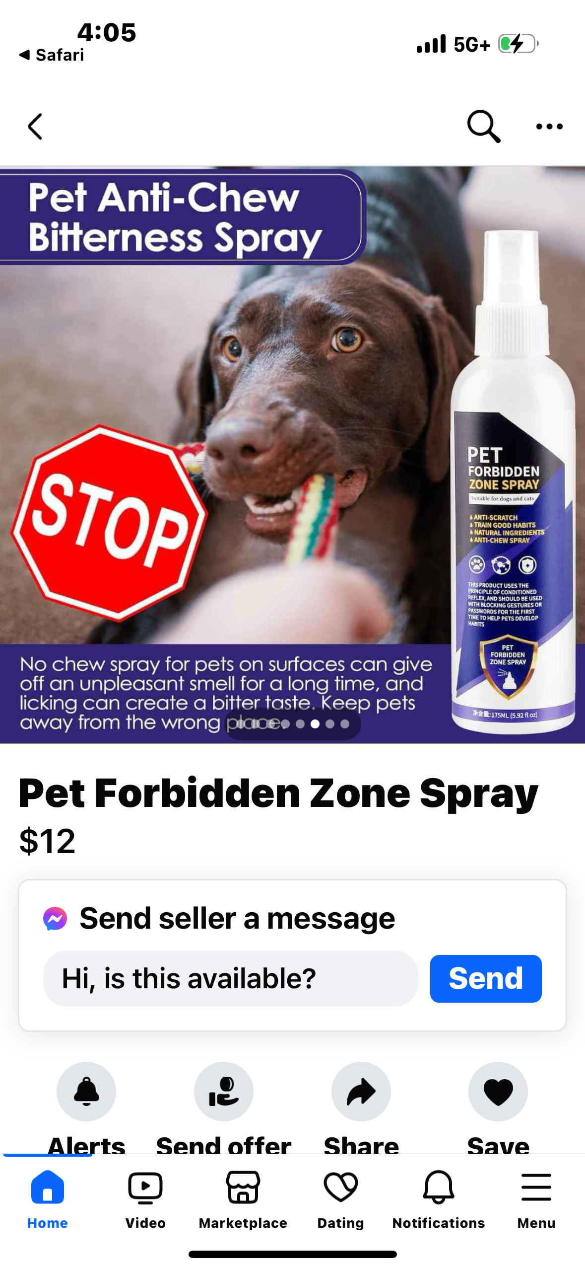 Pet Restricted Area Spray & Cat, Dog Training & Behavior Aids to Stop Chewing, Cat and Dog Pee Deterrent Repellent Spray Indoor