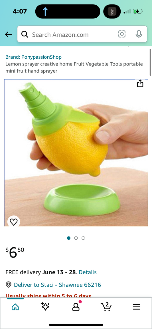 Lemon sprayer creative home Fruit Vegetable Tools portable mini fruit hand sprayer