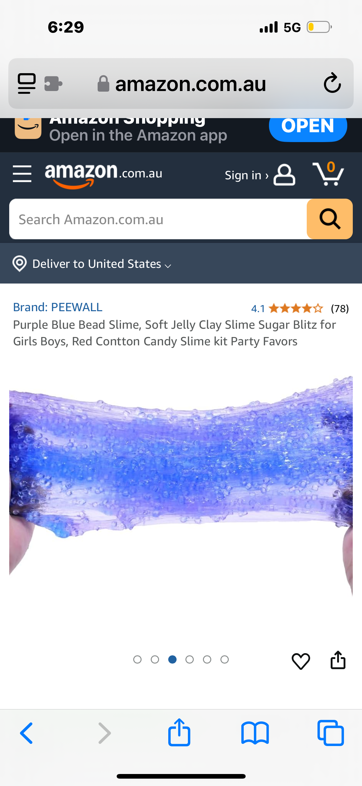 Purple Blue Bead Slime, Soft Jelly Clay Slime Sugar Blitz for Girls Boys, Red Contton Candy Slime kit Party Favors