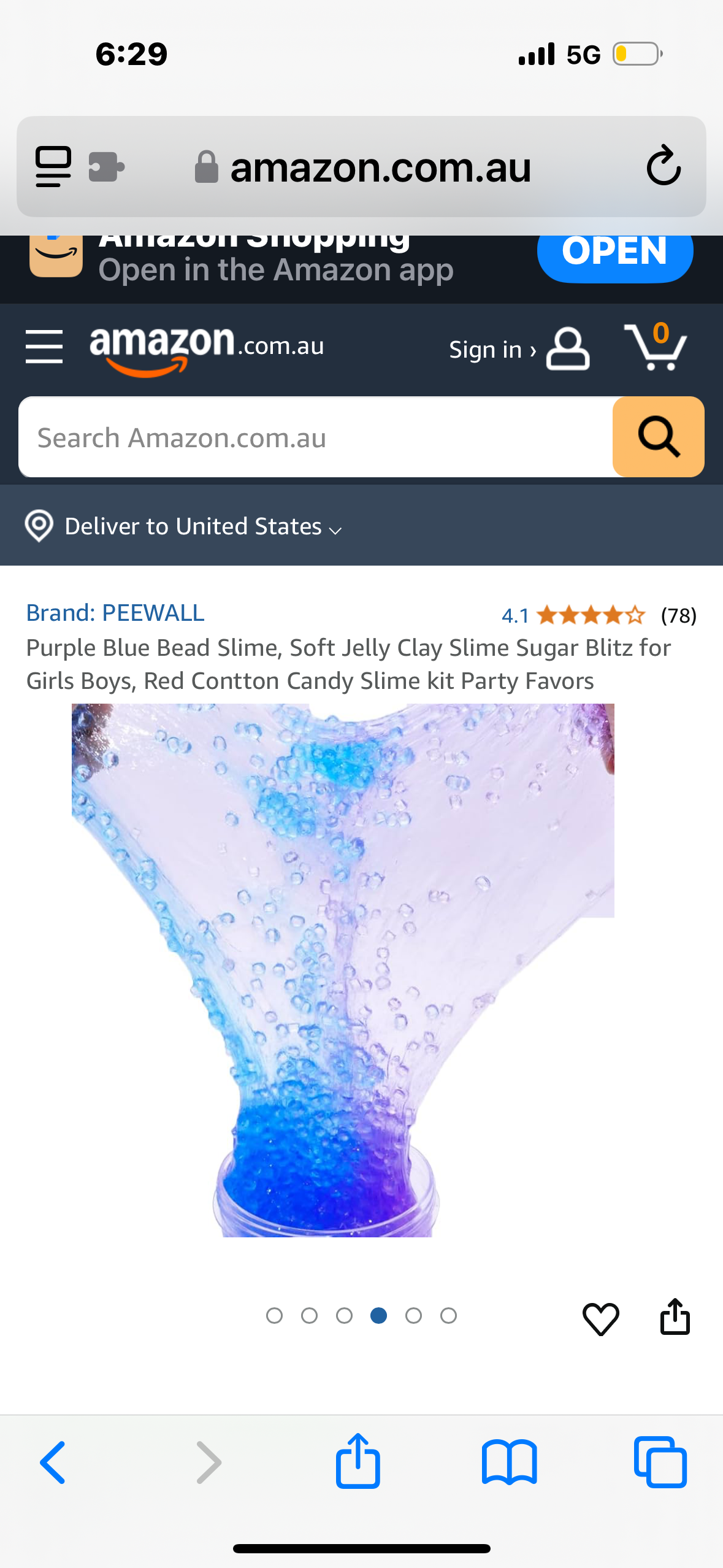 Purple Blue Bead Slime, Soft Jelly Clay Slime Sugar Blitz for Girls Boys, Red Contton Candy Slime kit Party Favors