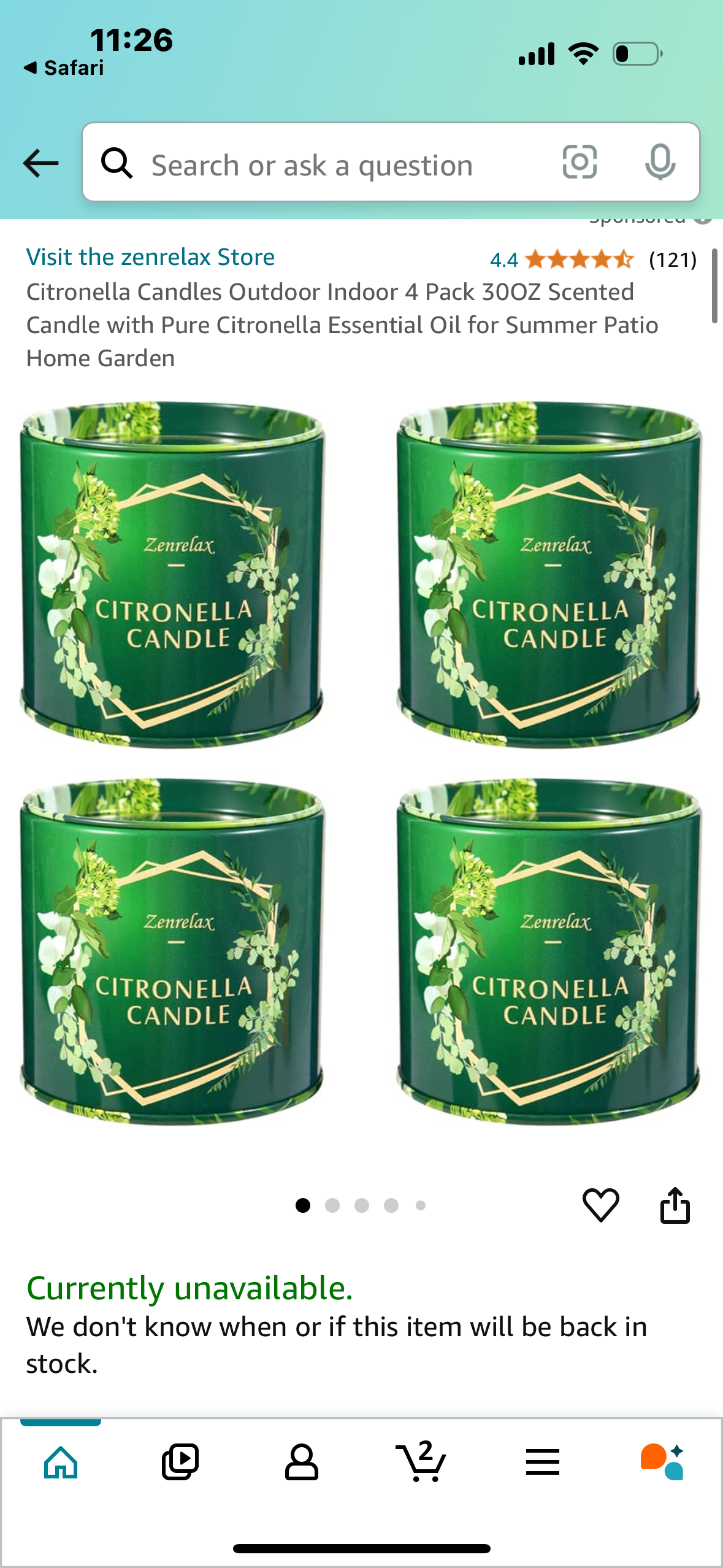 Citronella Candles Outdoor Indoor 4 Pack 30OZ Scented Candle with Pure Citronella Essential Oil for Summer Patio Home Garden