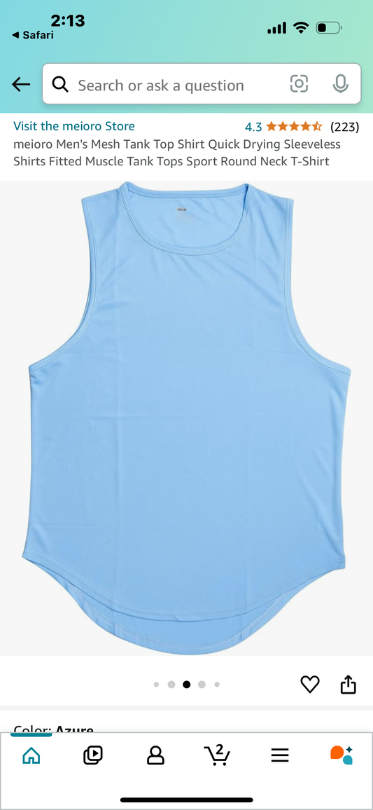 meioro Men's Mesh Tank Top Shirt Quick Drying Sleeveless Shirts Fitted Muscle Tank Tops Sport Round Neck T-Shirt - Size 3XL