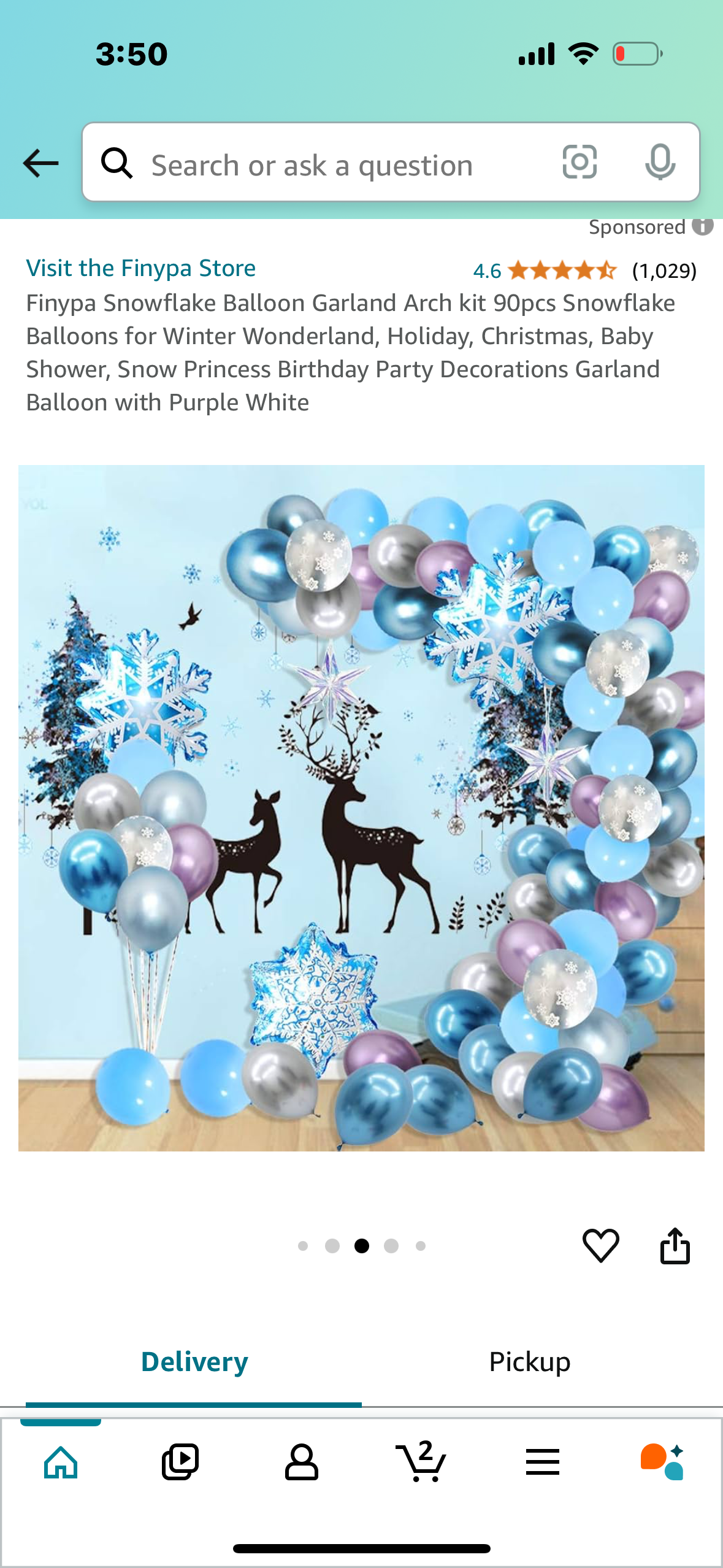 Snowflake Balloon Garland Arch kit 90pcs Snowflake Balloons for Winter Wonderland, Holiday, Christmas, Baby Shower, Snow Princess Birthday Party Decorations Garland Balloon with Purple White