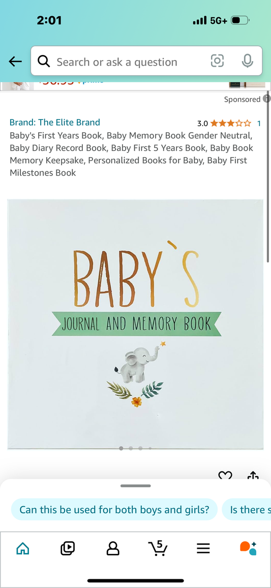 Baby's First Years Book, Baby Memory Book Gender Neutral, Baby Diary Record Book, Baby First 5 Years Book, Baby Book Memory Keepsake, Personalized Books for Baby, Baby First Milestones Book