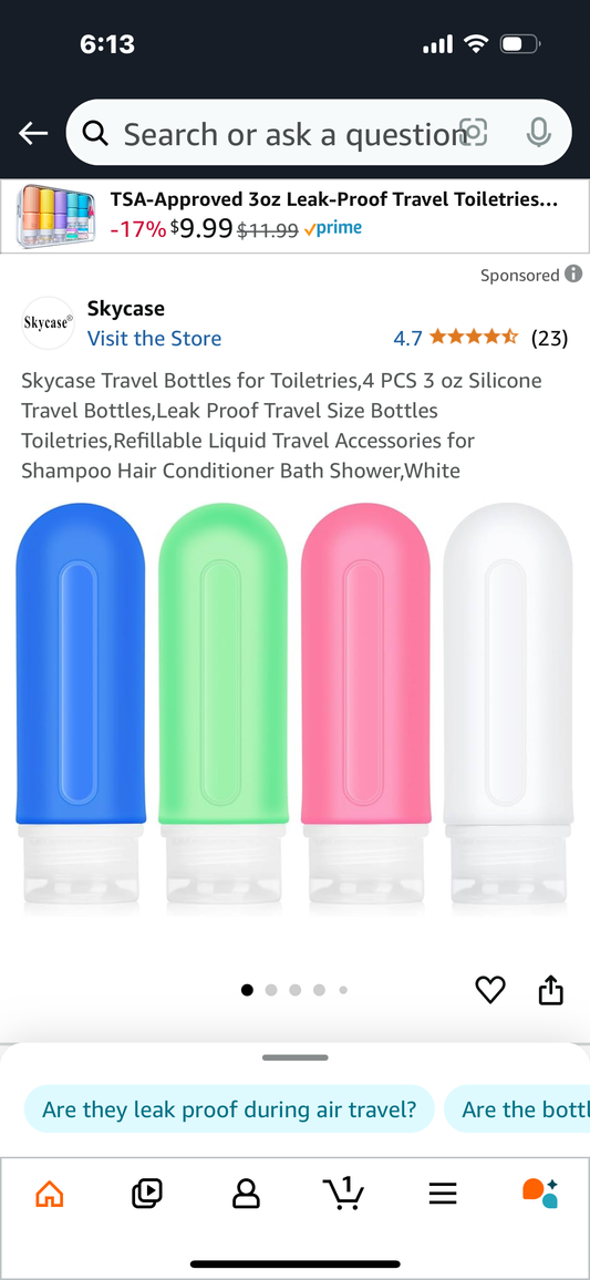 Skycase Travel Bottles for Toiletries,4 PCS 3 oz Silicone Travel Bottles,Leak Proof Travel Size Bottles Toiletries,Refillable Liquid Travel Accessories for Shampoo Hair Conditioner Bath Shower,White