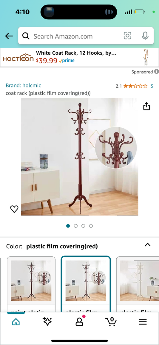 Coat Rack Red