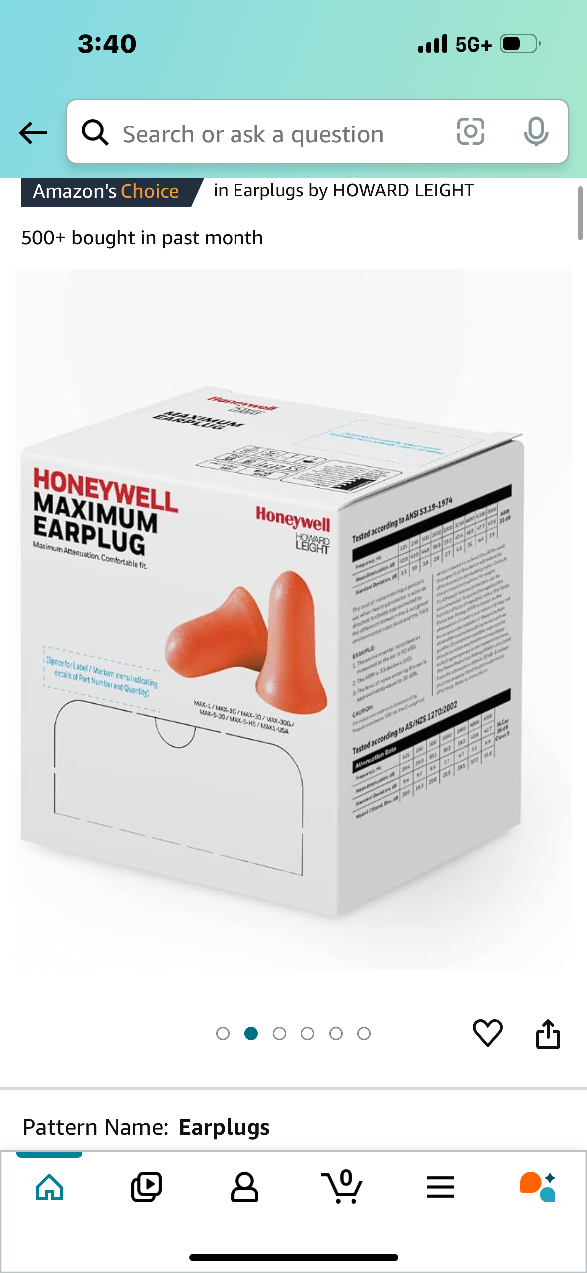 Honeywell Howard Leight by Maximum Corded Disposable Foam Earplugs, 100 Pairs, Orange