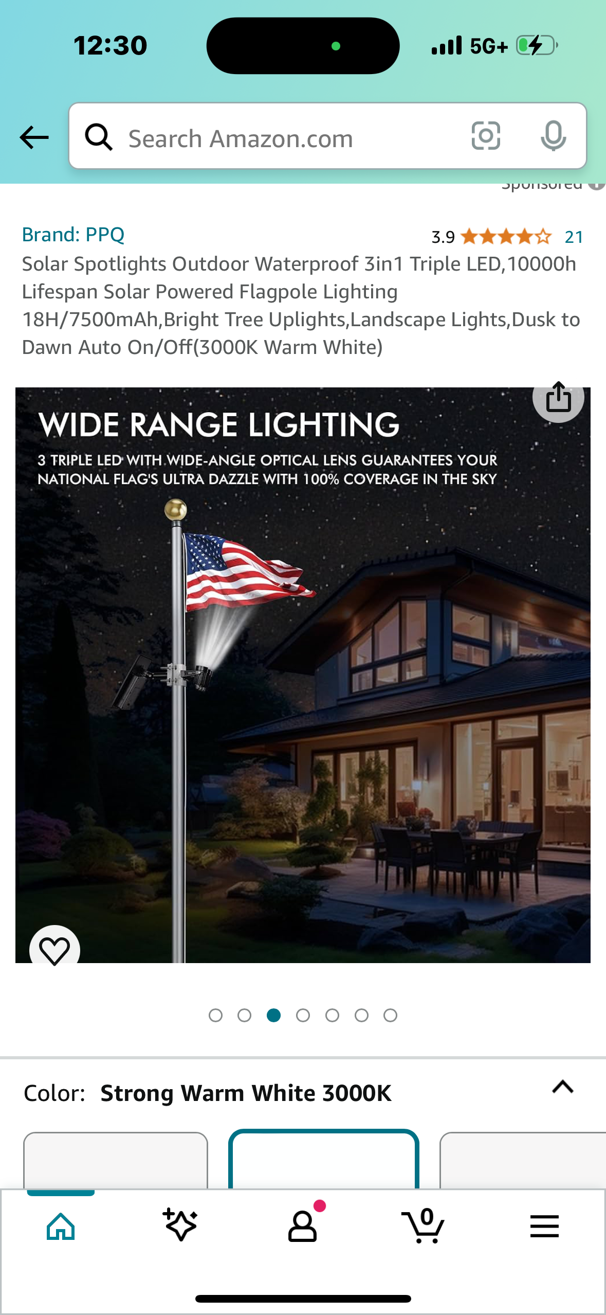 Solar Spotlights Outdoor Waterproof 3in1 Triple LED