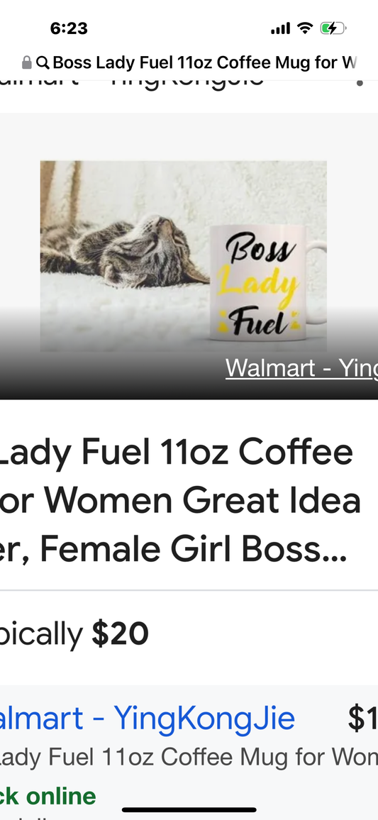 Boss Lady Fuel 11oz Coffee Mug for Women Great Idea for Her, Female Girl Boss Mom Sister Friend Birthday Unique Cup Office Desk Decor Boss Babe