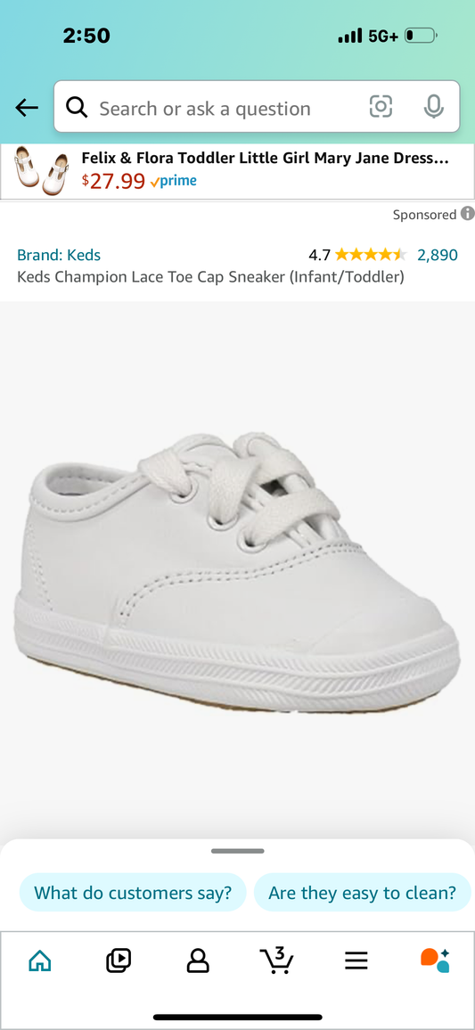 Keds Champion Lace Toe Cap Sneaker (Infant/Toddler)