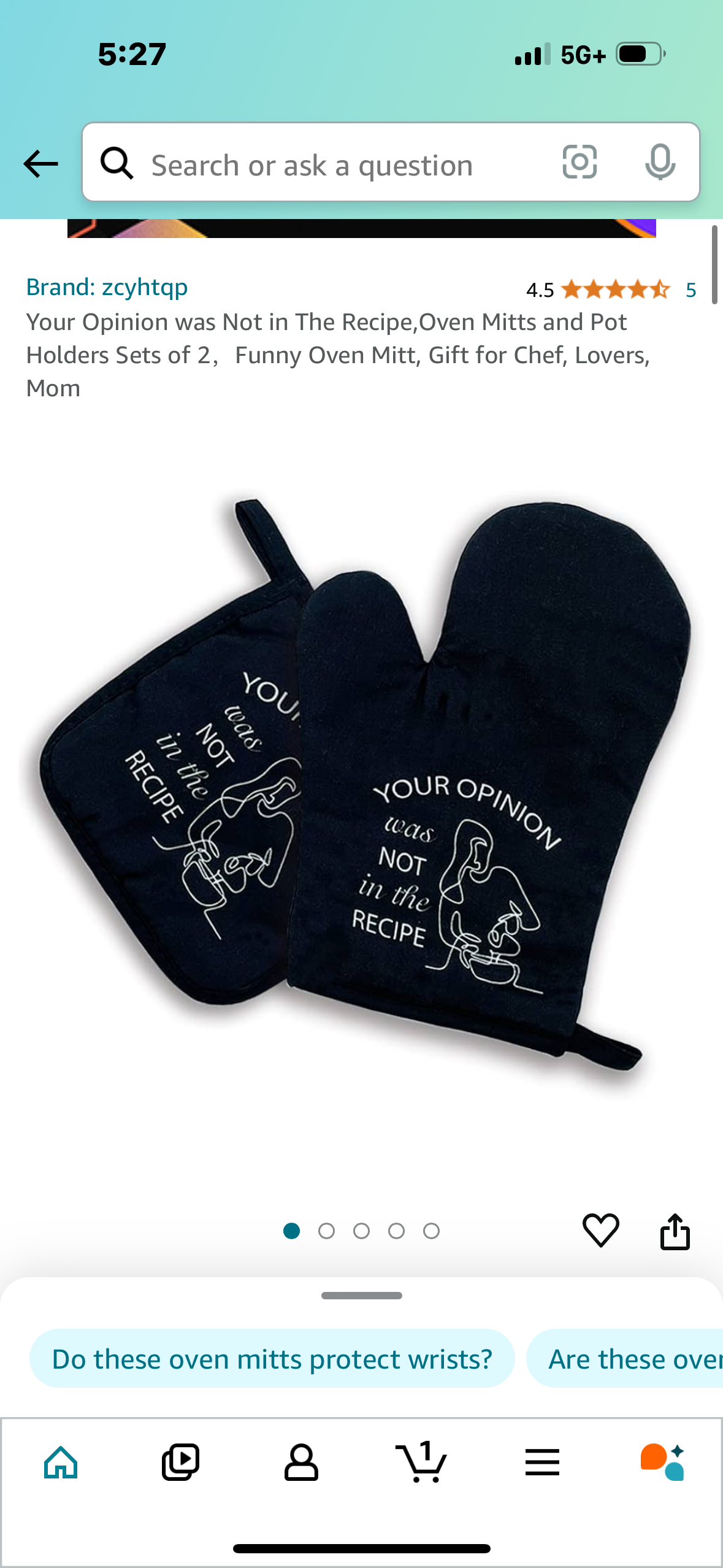 Your Opinion was Not in The Recipe,Oven Mitts and Pot Holders Sets of 2，Funny Oven Mitt, Gift for Chef, Lovers