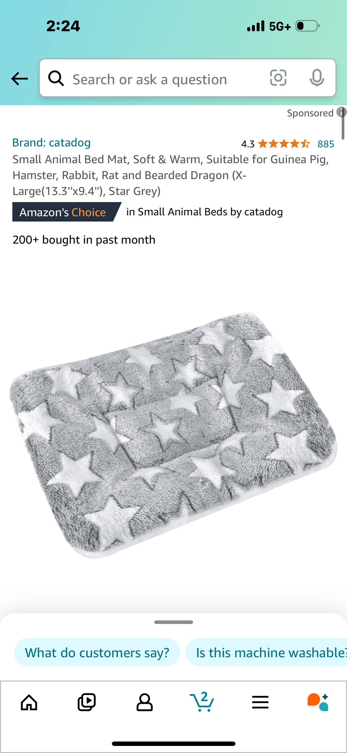 Small Animal Bed Mat, Soft & Warm, Suitable for Guinea Pig, Hamster, Rabbit, Rat and Bearded Dragon