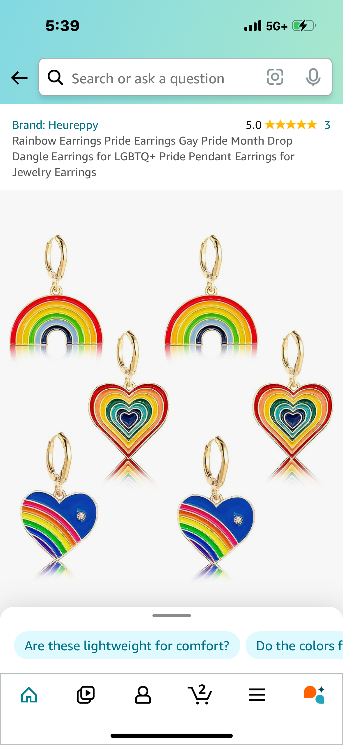 Rainbow Earrings Pride Earrings Gay Pride Month Drop Dangle Earrings for LGBTQ+ Pride Pendant Earrings for Jewelry Earrings