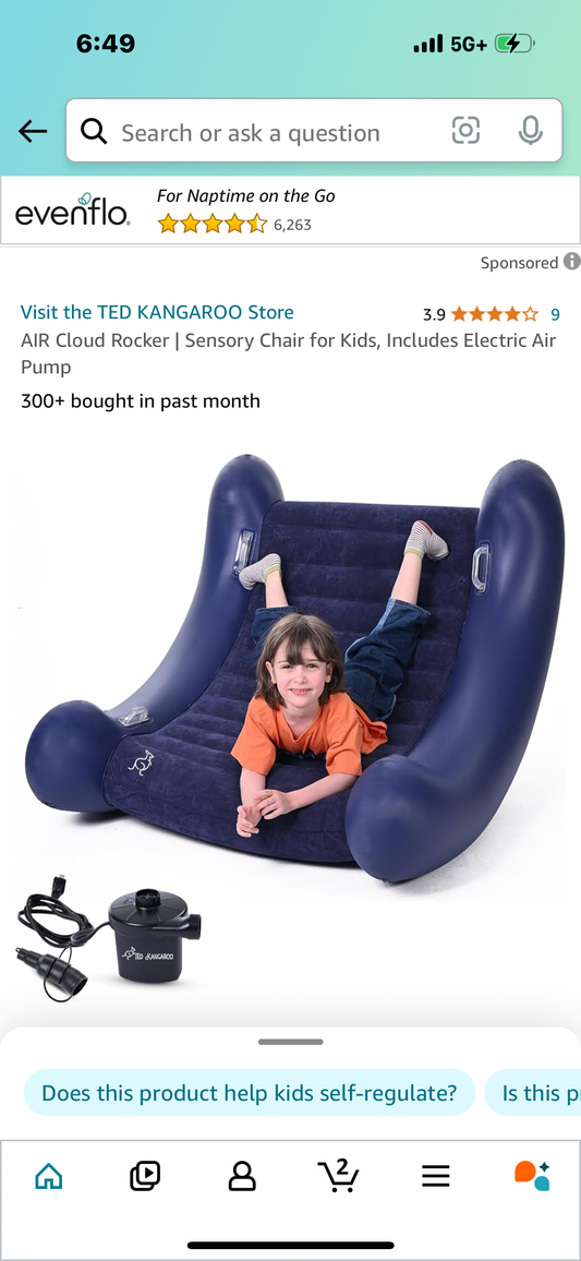 AIR Cloud Rocker | Sensory Chair for Kids, Includes Electric Air Pump