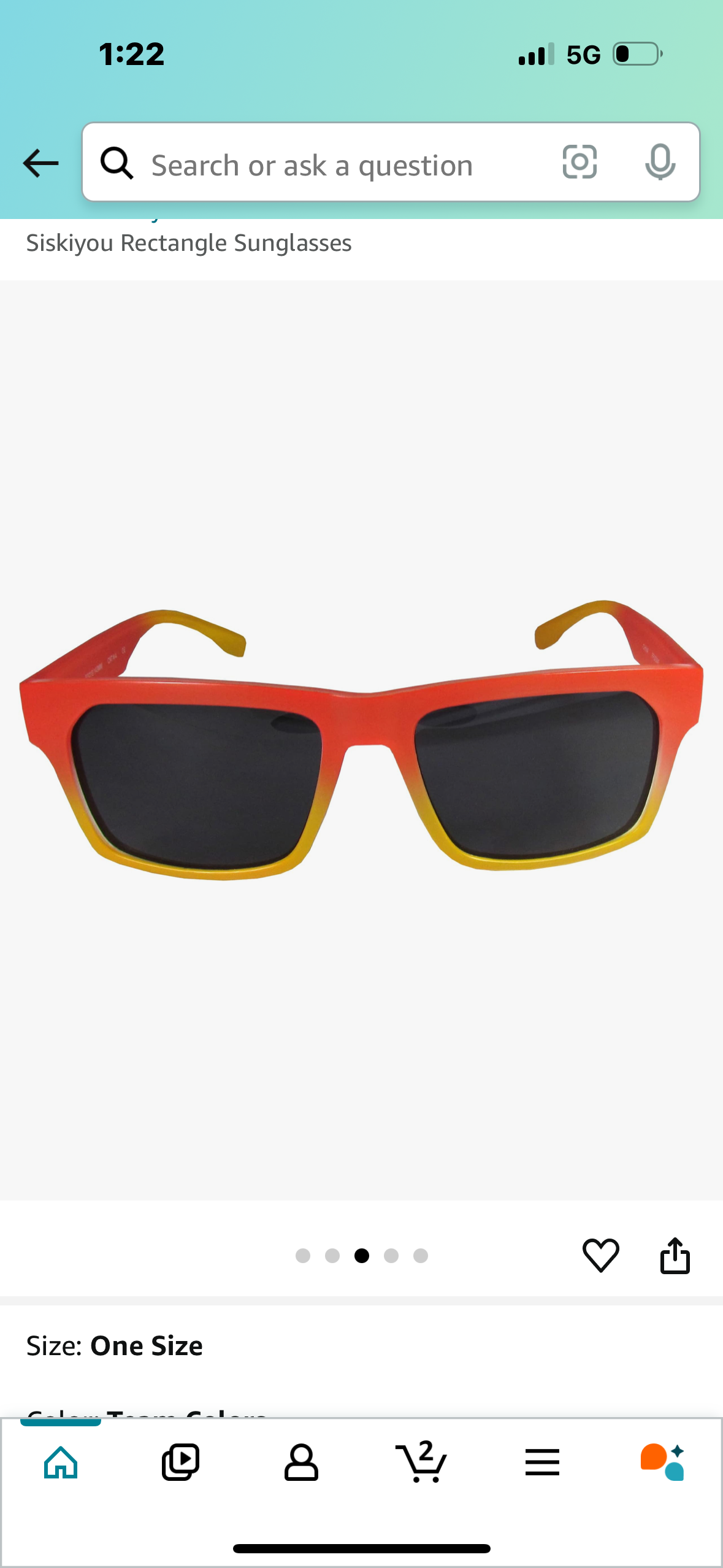 NFL Chiefs Rectangle Sunglasses