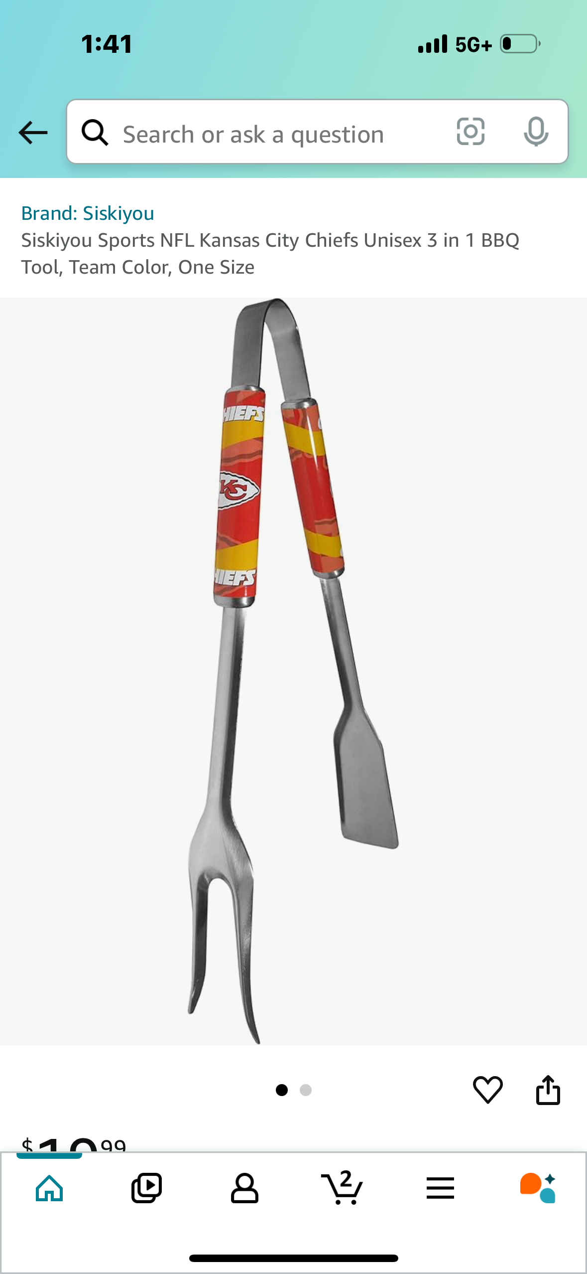 NFL Kansas City Chiefs Unisex 3 in 1 BBQ Tool, Team Color, One Size