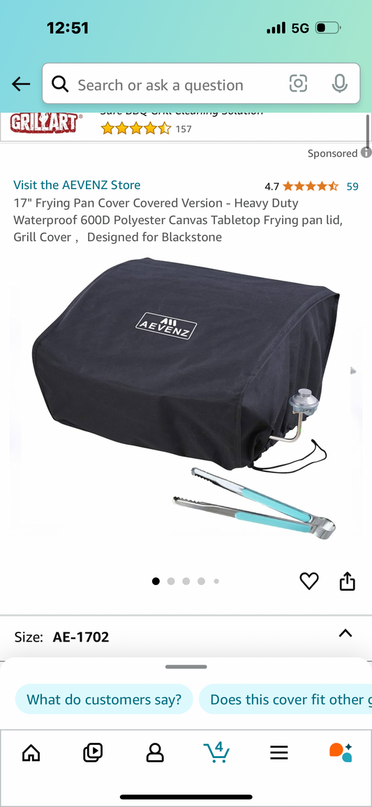 Gas Grill Cover Covered Version - Heavy Duty Waterproof 600D Polyester Canvas Tabletop Frying pan lid, Grill Cover ，Designed for Blackstone