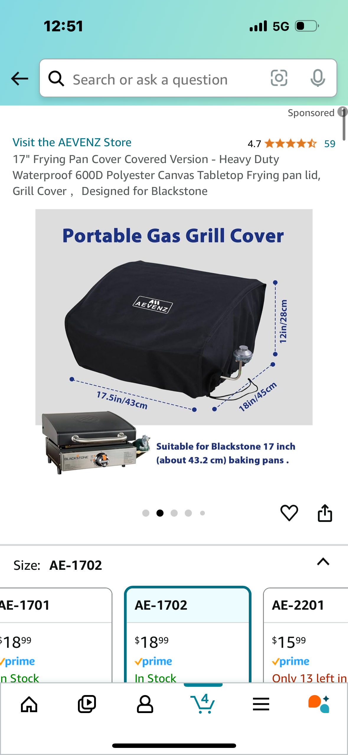 Gas Grill Cover Covered Version - Heavy Duty Waterproof 600D Polyester Canvas Tabletop Frying pan lid, Grill Cover ，Designed for Blackstone