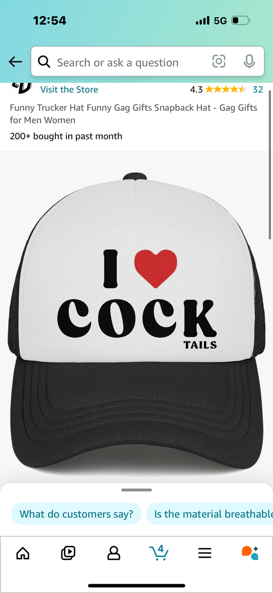 Funny Trucker Hat Funny Gag Gifts Snapback Hat - Gag Gifts for Men Women