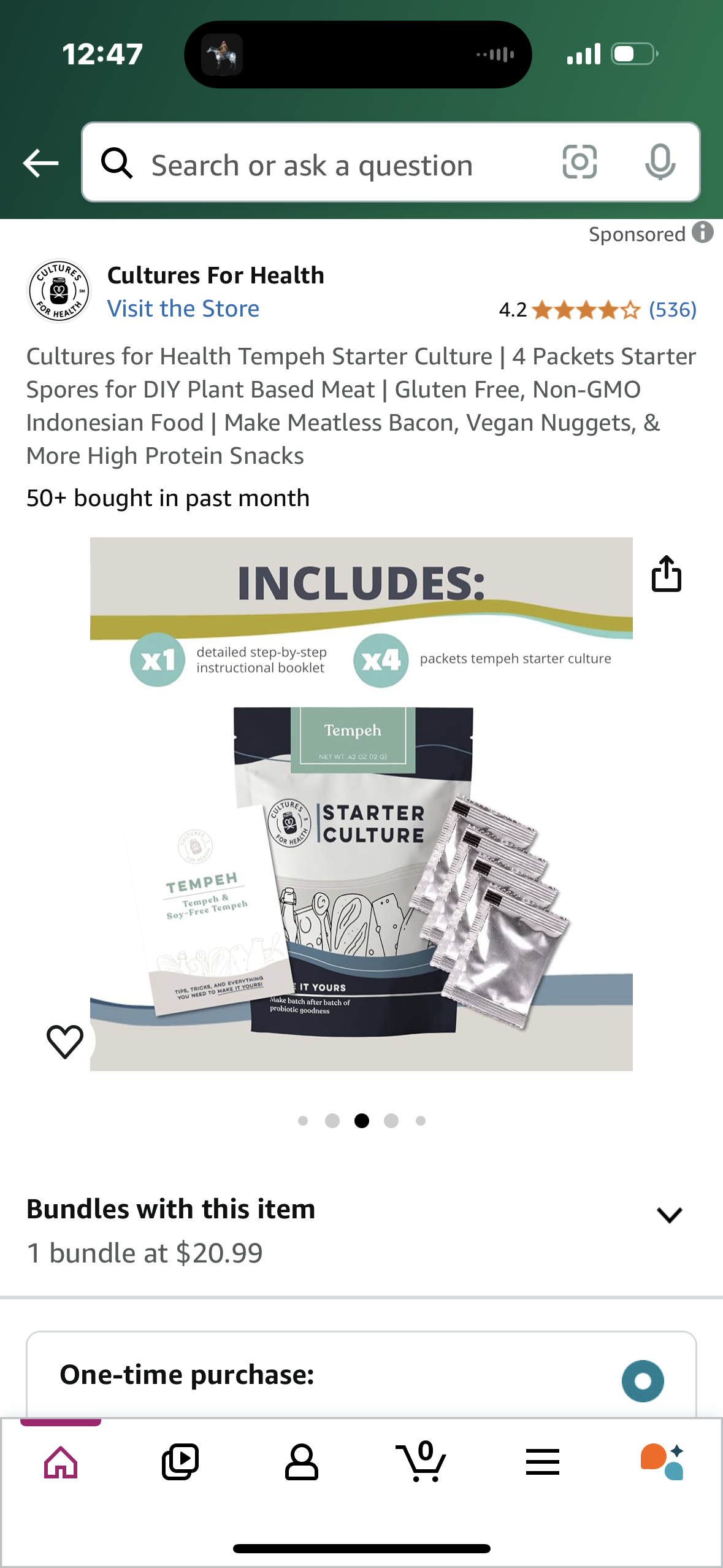 Cultures for Health Tempeh Starter Culture | 4 Packets Starter Spores for DIY Plant Based Meat | Gluten Free, Non-GMO Indonesian Food | Make Meatless Bacon, Vegan Nuggets, & More High Protein Snacks