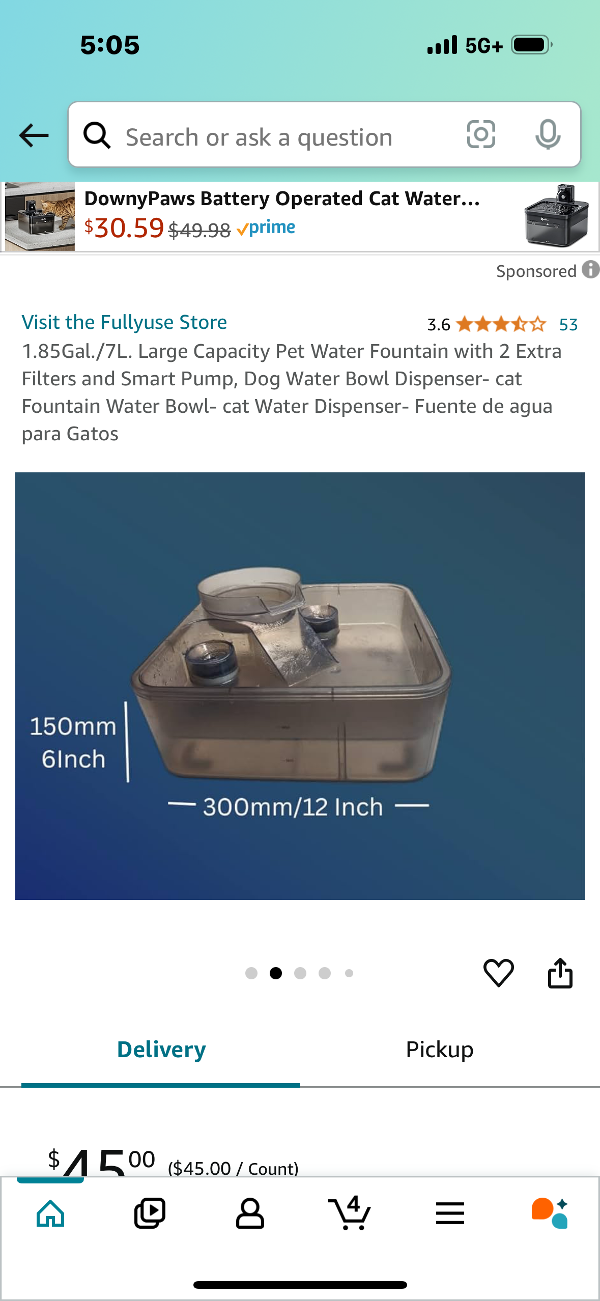 1.85Gal./7L. Large Capacity Pet Water Fountain with 2 Extra Filters and Smart Pump, Dog Water Bowl Dispenser- cat Fountain Water Bowl- cat Water Dispenser- Fuente de agua para Gatos