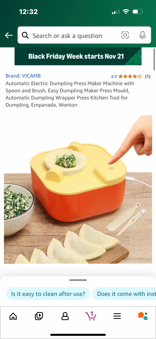 Automatic Electric Dumpling Press Maker Machine with Spoon and Brush, Easy Dumpling Maker Press Mould, Automatic Dumpling Wrapper Press Kitchen Tool for Dumpling, Empanada, Wonton