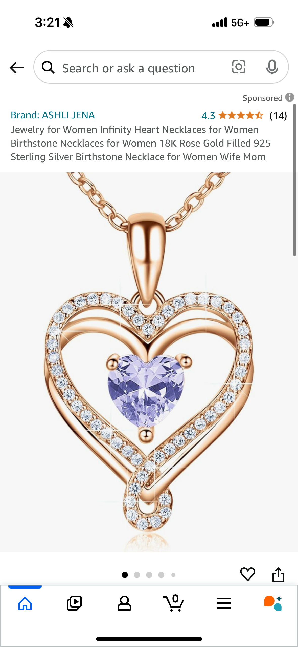 Jewelry for Women Infinity Heart Necklaces for Women Birthstone Necklaces for Women 18K Rose Gold Filled 925 Sterling Silver Birthstone Necklace for Women Wife Mom