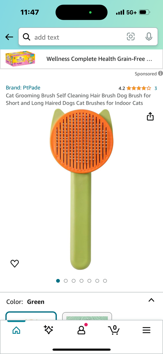 Cat Grooming Brush Self Cleaning Hair Brush Dog Brush for Short and Long Haired Dogs Cat Brushes for Indoor Cats