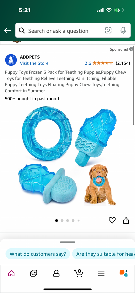 Puppy Toys Frozen 3 Pack for Teething Puppies,Puppy Chew Toys for Teething Relieve Teething Pain Itching, Fillable Puppy Teething Toys,Floating Puppy Chew Toys,Teething Comfort in Summer