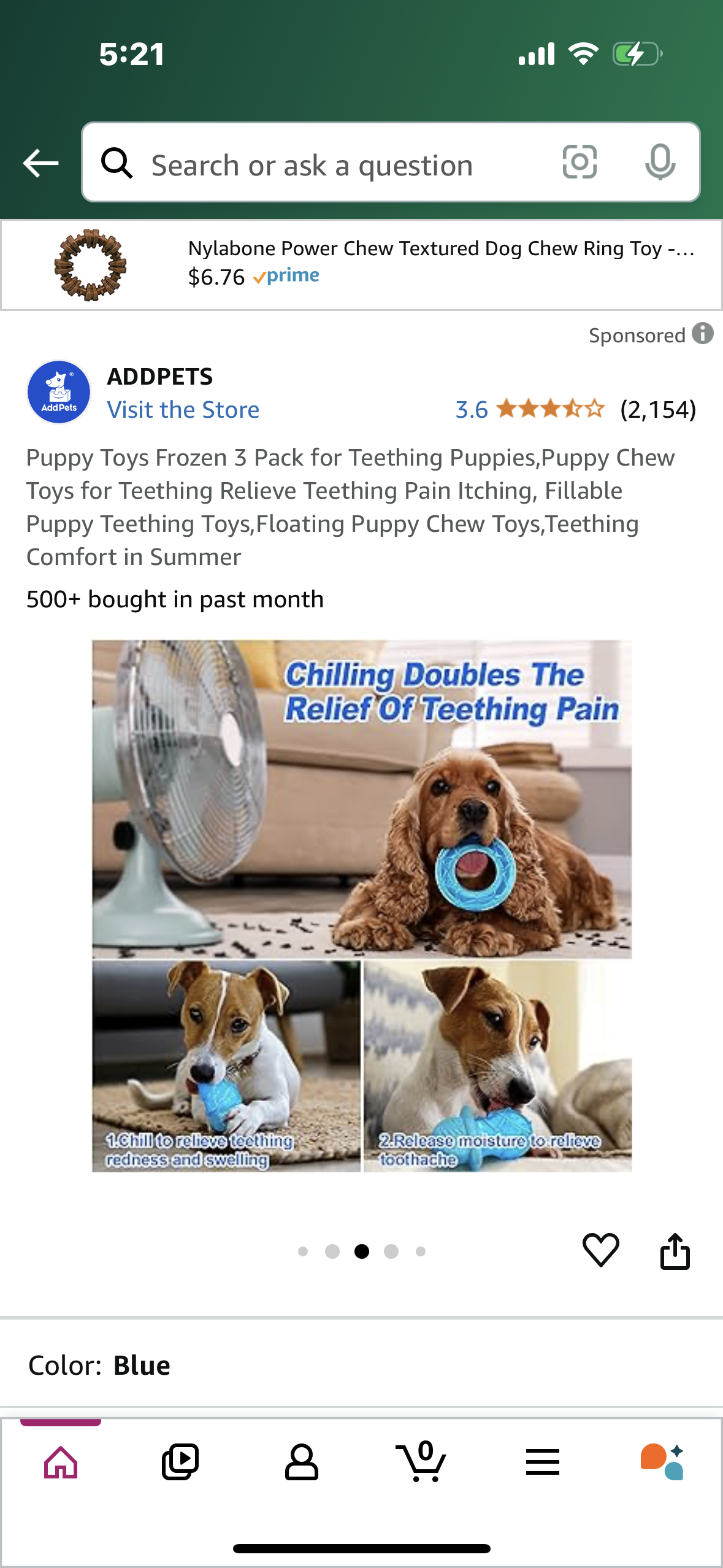 Puppy Toys Frozen 3 Pack for Teething Puppies,Puppy Chew Toys for Teething Relieve Teething Pain Itching, Fillable Puppy Teething Toys,Floating Puppy Chew Toys,Teething Comfort in Summer