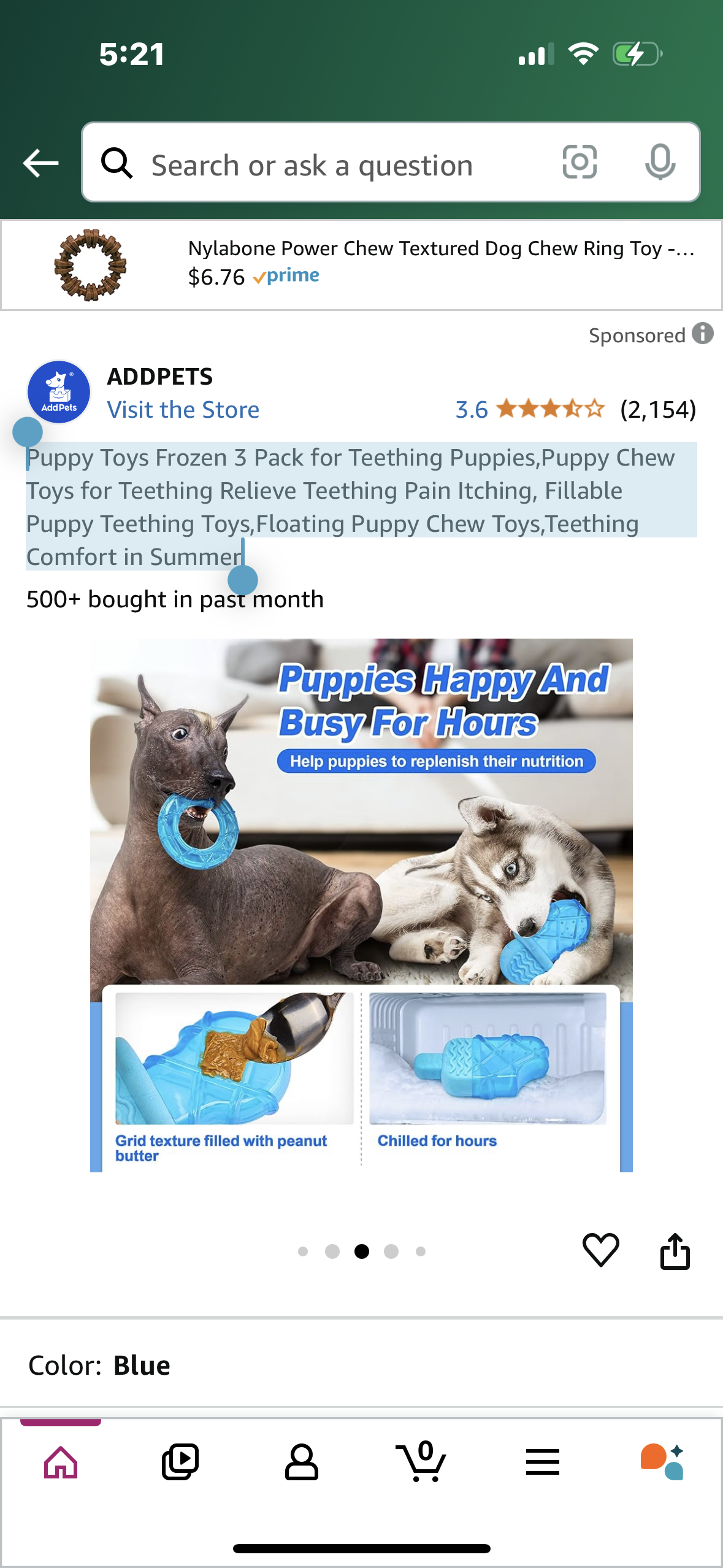 Puppy Toys Frozen 3 Pack for Teething Puppies,Puppy Chew Toys for Teething Relieve Teething Pain Itching, Fillable Puppy Teething Toys,Floating Puppy Chew Toys,Teething Comfort in Summer