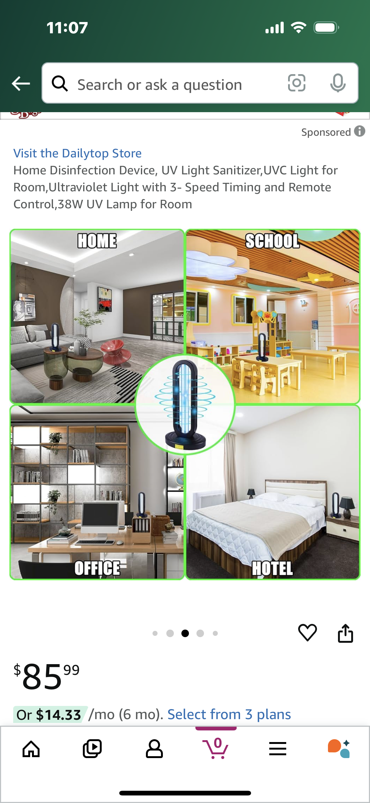 Home Disinfection Device, UV Light Sanitizer,UVC Light for Room,Ultraviolet Light with 3- Speed Timing and Remote Control,38W UV Lamp for Room