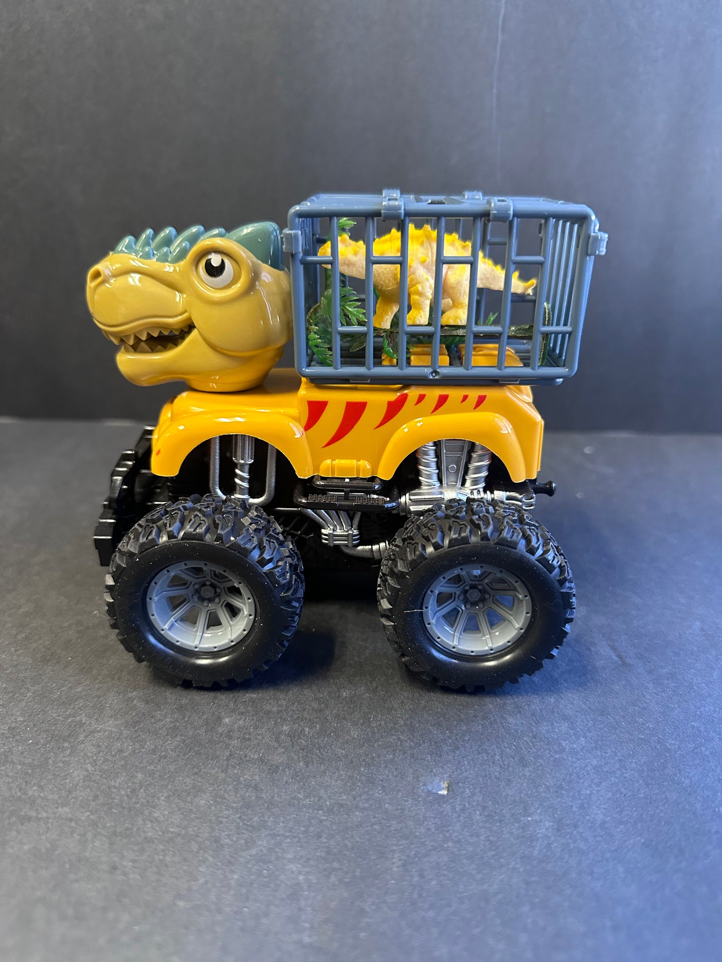 Off Road Dino Toy Truck, Dinosaur Transport Car with Dinosaur Toys, Dinosaur Pull Back, Climbing, Two Way Inertia