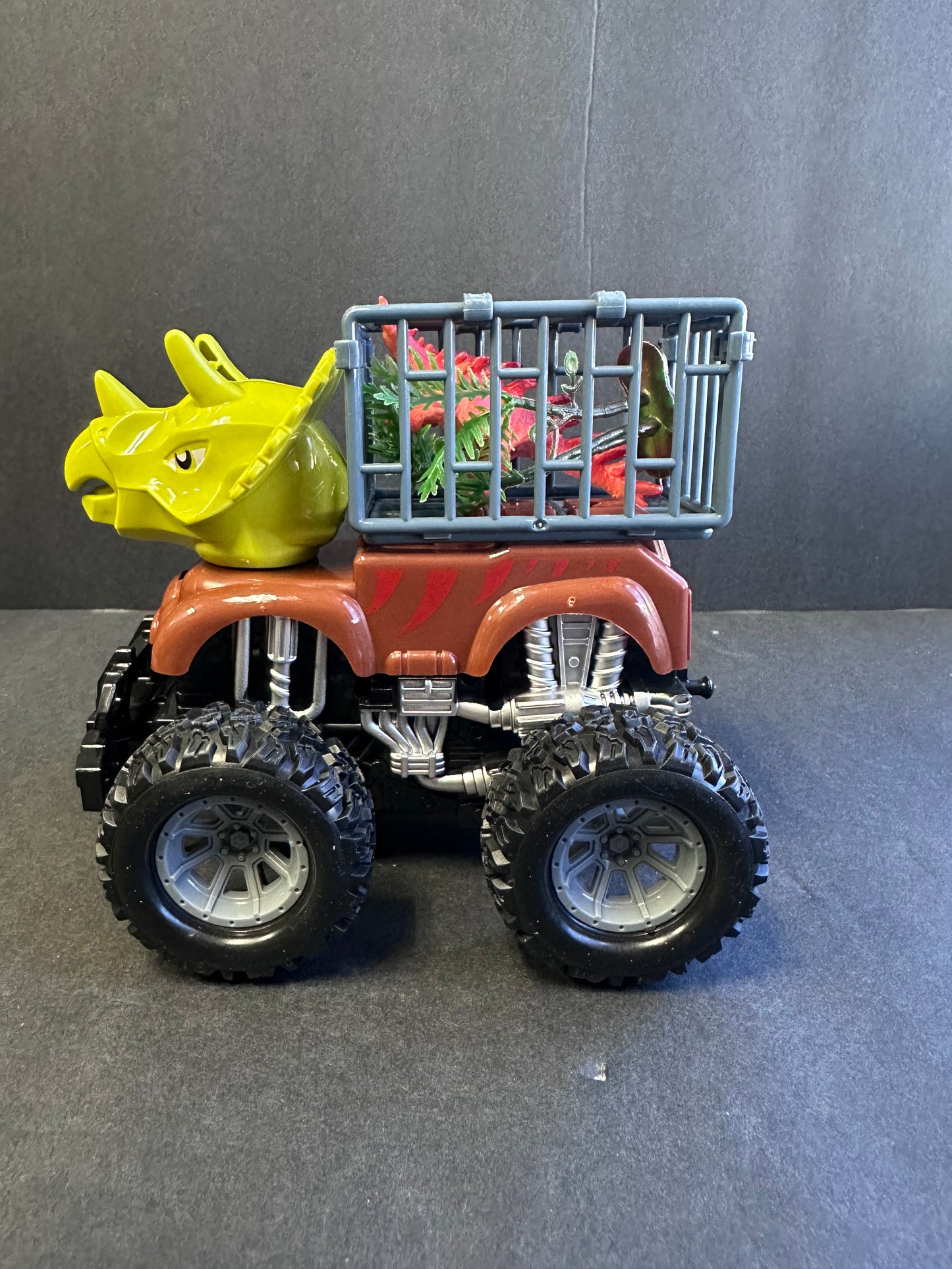 Off Road Dino Toy Truck, Dinosaur Transport Car with Dinosaur Toys, Dinosaur Pull Back, Climbing, Two Way Inertia