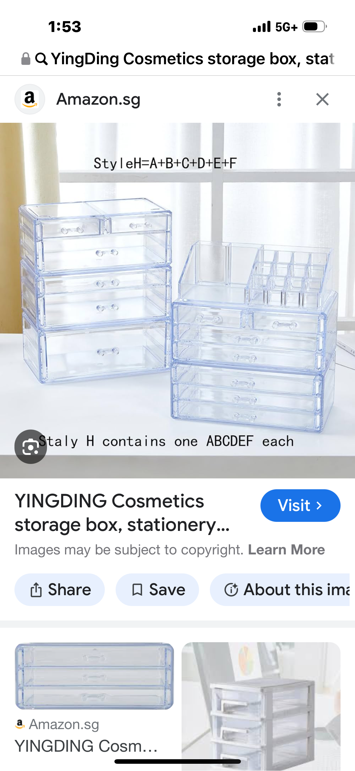 YINGDING Cosmetics storage box, stationery sorting box, exquisite display tool (Style H)