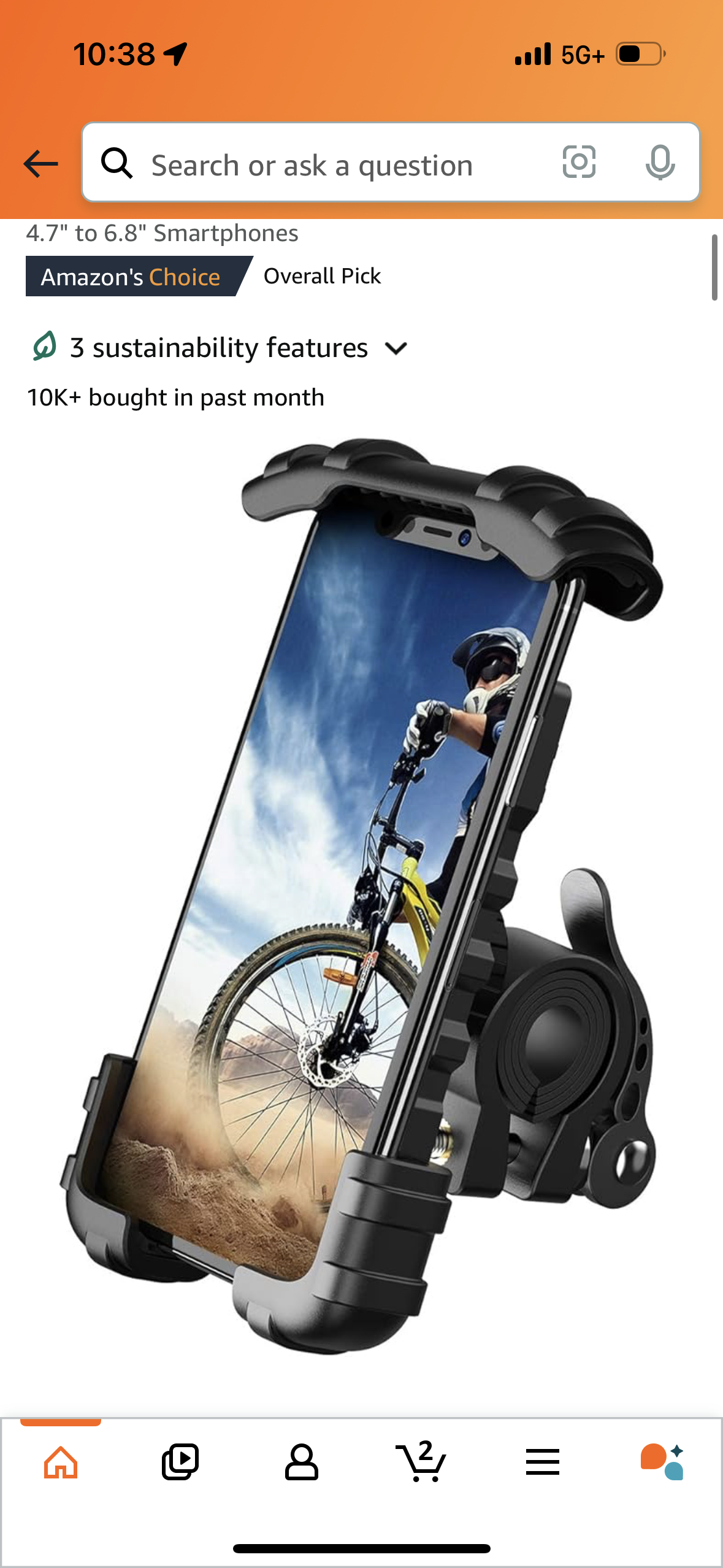 Lamicall Bike Phone Holder, Motorcycle Phone Mount - Motorcycle Handlebar Cell Phone Clamp, Scooter Phone Clip for iPhone 15 Pro Max/Plus, 14 Pro Max, S9, S10 and More 4.7" to 6.8" Smartphones