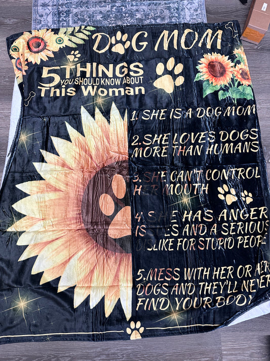 Dog Mom Throw 60x50