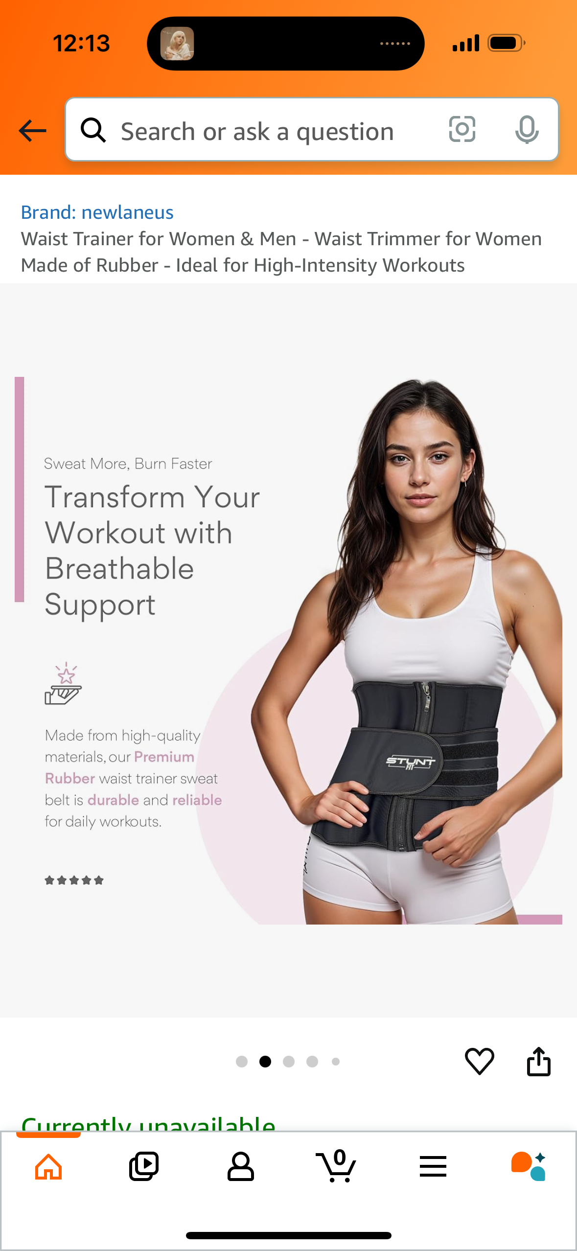 Waist Trainer for Women & Men - Waist Trimmer for Women Made of Rubber - Ideal for High-Intensity Workouts Size Large