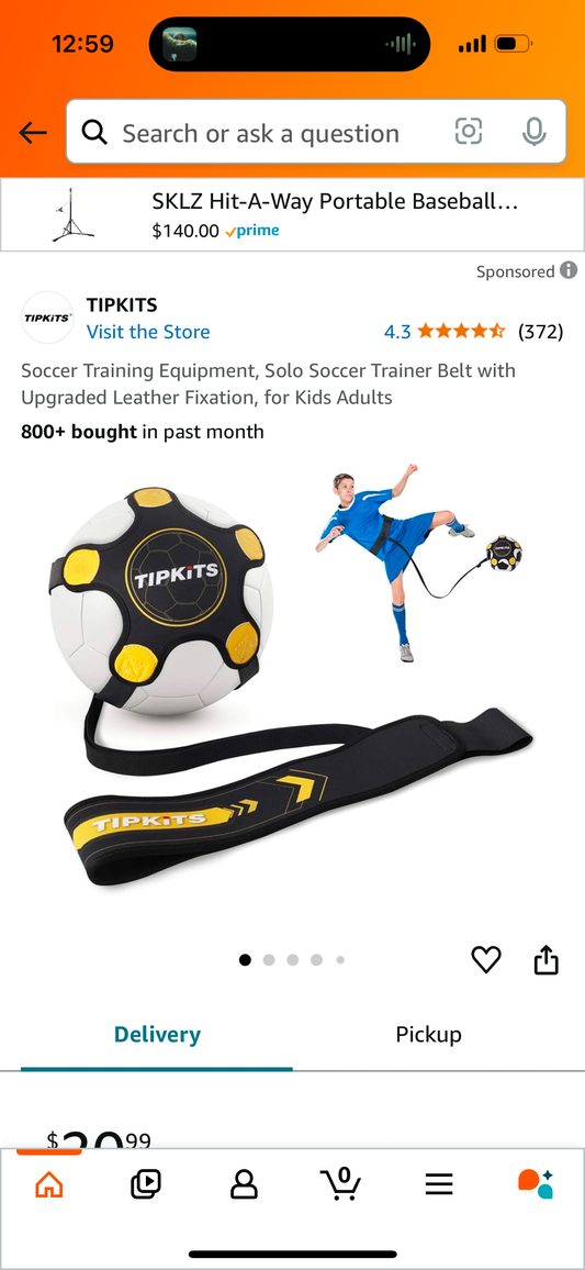 Soccer Training Equipment, Solo Soccer Trainer Belt with Upgraded Leather Fixation, for Kids Adults