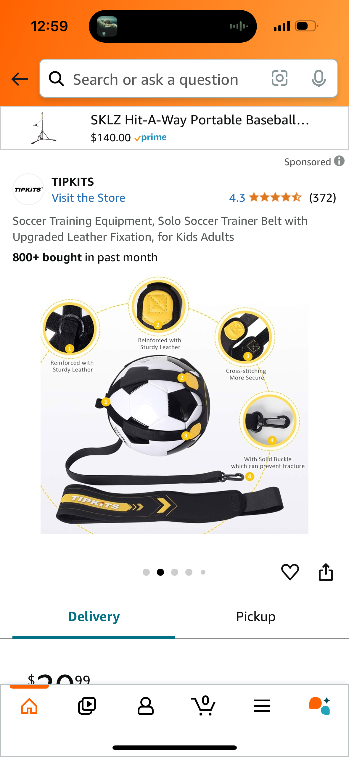 Soccer Training Equipment, Solo Soccer Trainer Belt with Upgraded Leather Fixation, for Kids Adults