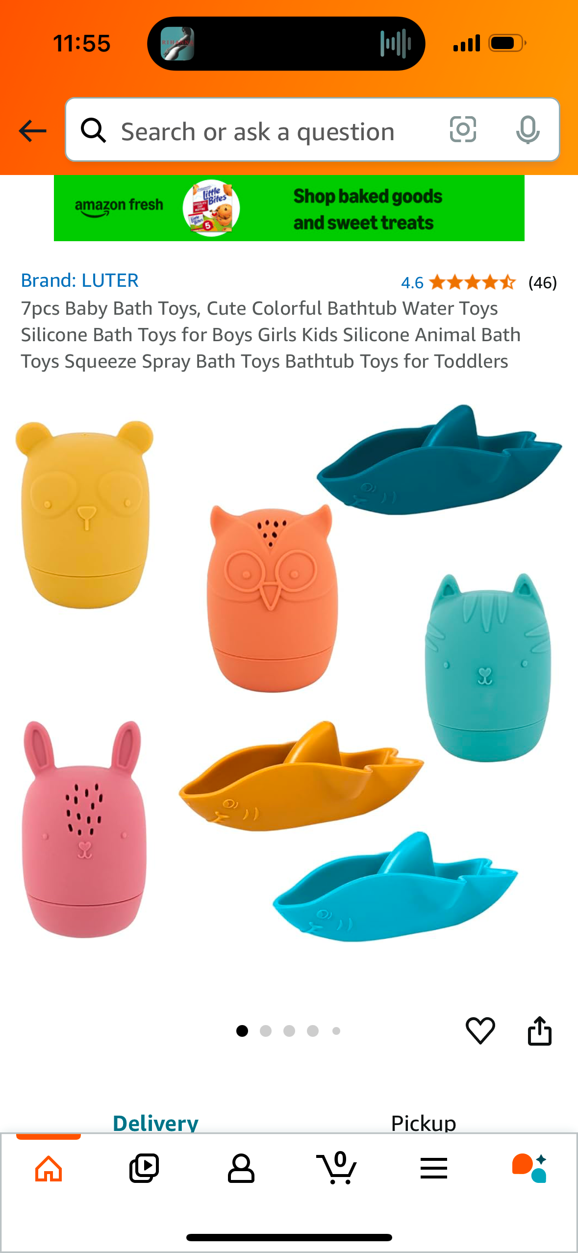 7pcs Baby Bath Toys, Cute Colorful Bathtub Water Toys Silicone Bath Toys for Boys Girls Kids Silicone Animal Bath Toys Squeeze Spray Bath Toys Bathtub Toys for Toddlers