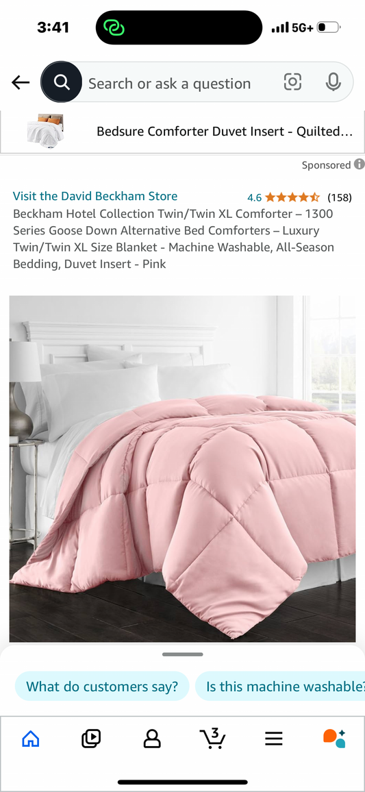 Beckham Hotel Collection Twin/Twin XL Comforter – 1300 Series Goose Down Alternative Bed Comforters – Luxury Twin/Twin XL Size Blanket - Machine Washable, All-Season Bedding, Duvet Insert - Pink