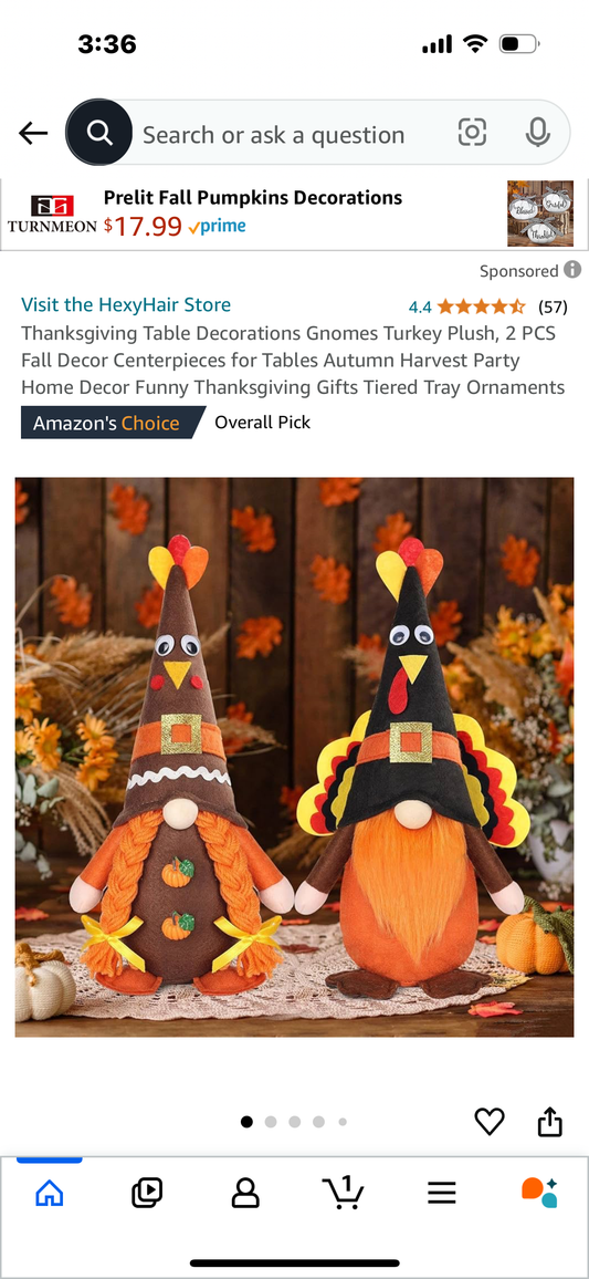 Thanksgiving Table Decorations Gnomes Turkey Plush, 2 PCS Fall Decor Centerpieces for Tables Autumn Harvest Party Home Decor Funny Thanksgiving Gifts Tiered Tray Ornaments