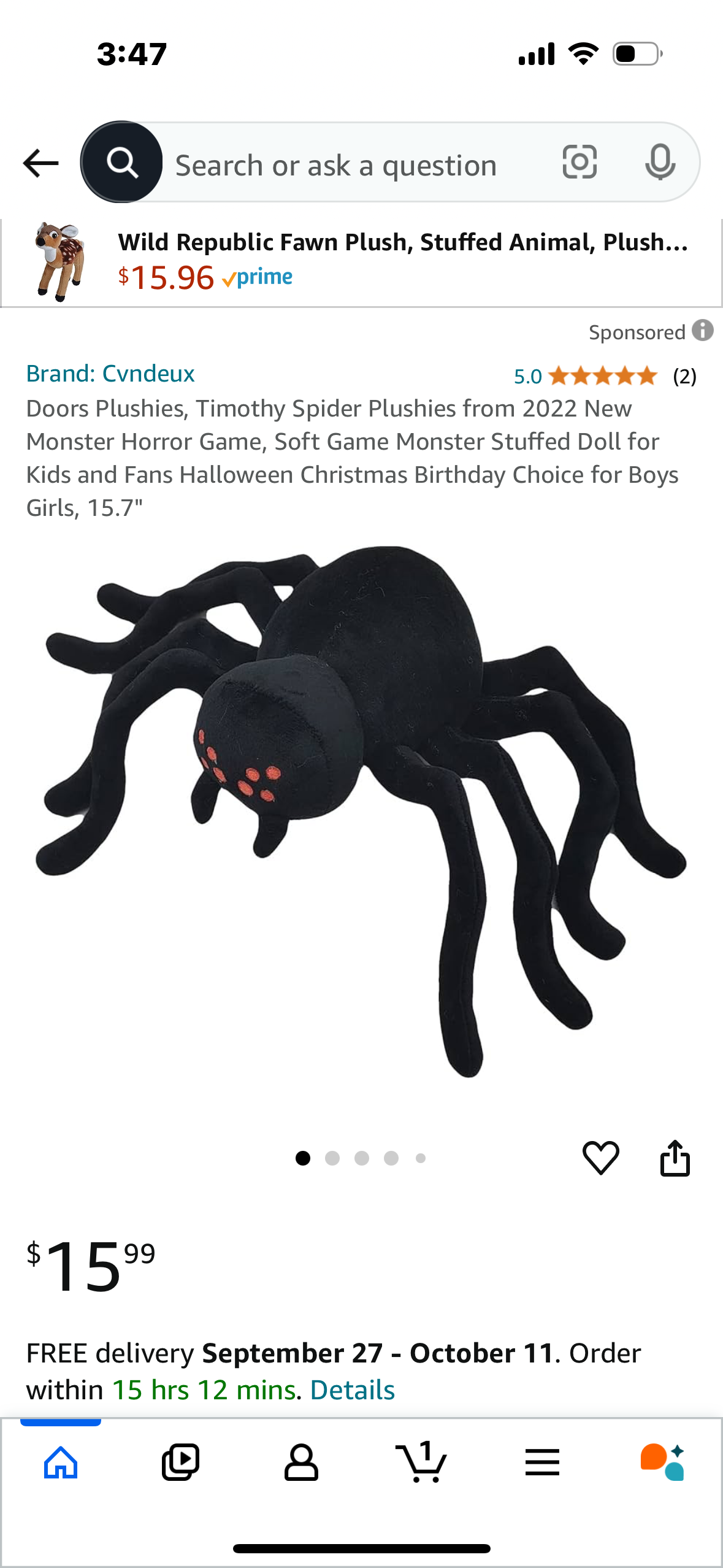 Spider Plushies