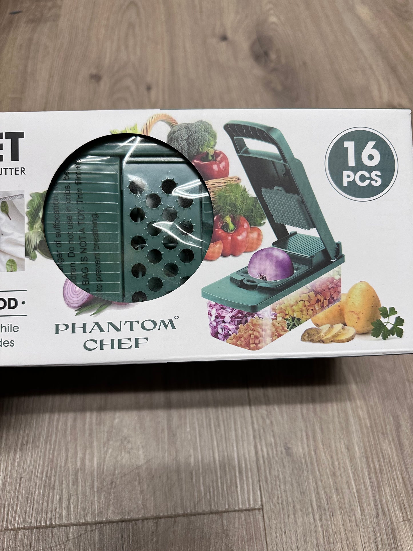 Phantom Chef - Chopper Set Multi-functional One-Piece Vegetable Cutter 16 pieces