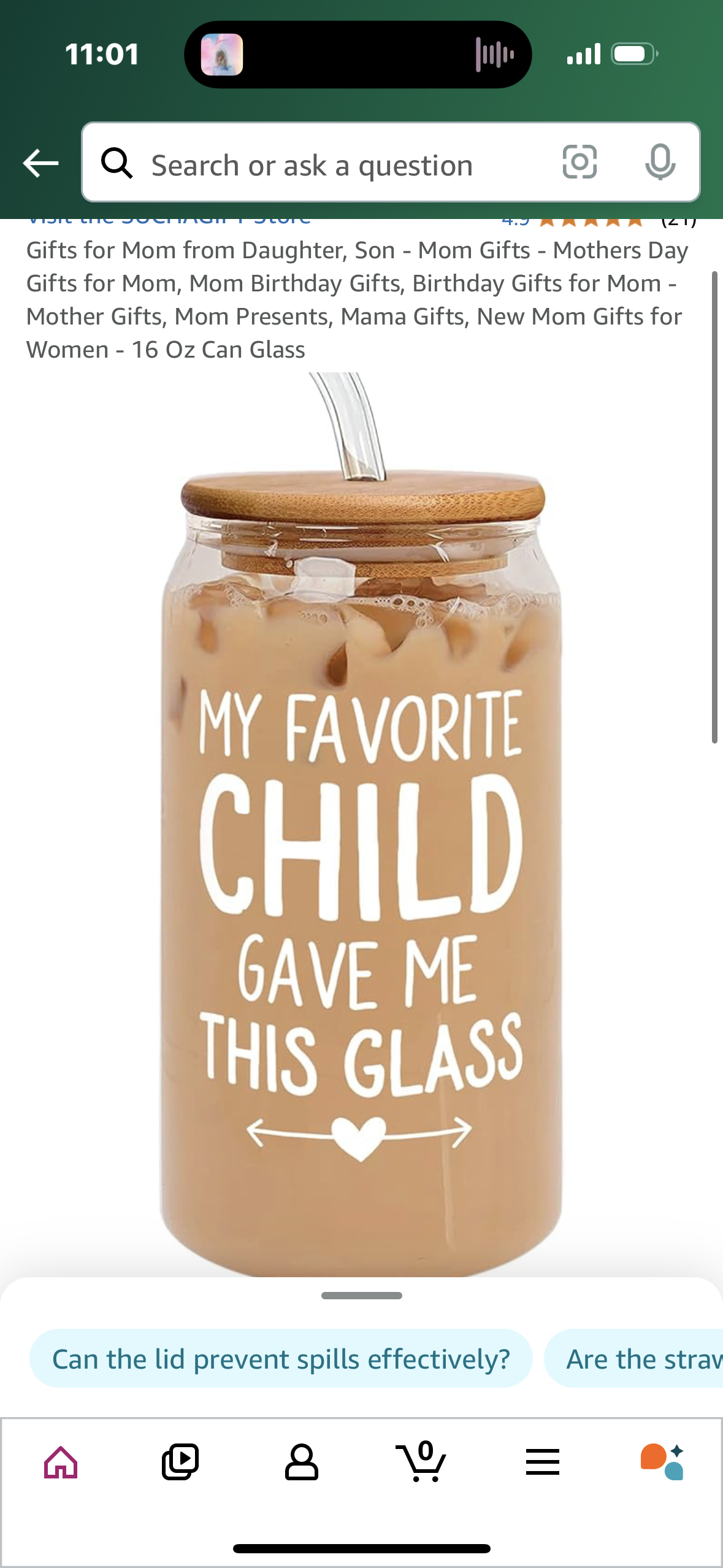 Gifts for Mom from Daughter, Son - Mom Gifts - Mothers Day Gifts for Mom, Mom Birthday Gifts, Birthday Gifts for Mom - Mother Gifts, Mom Presents, Mama Gifts, New Mom Gifts for Women - 16 Oz Can Glass