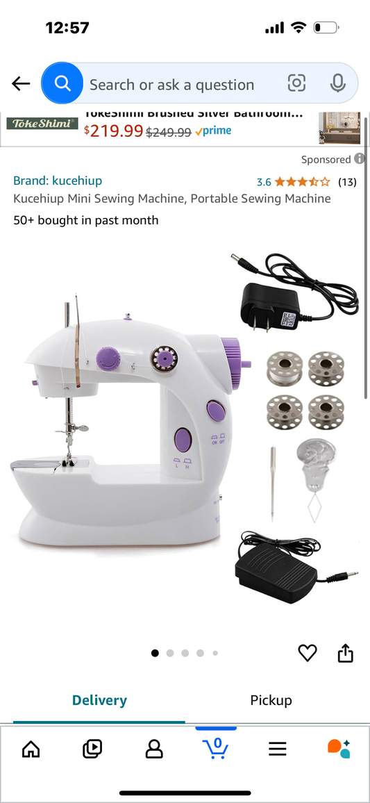 Kucehiup Mini Sewing Machine, Portable Sewing Machine 50+ bought in past month