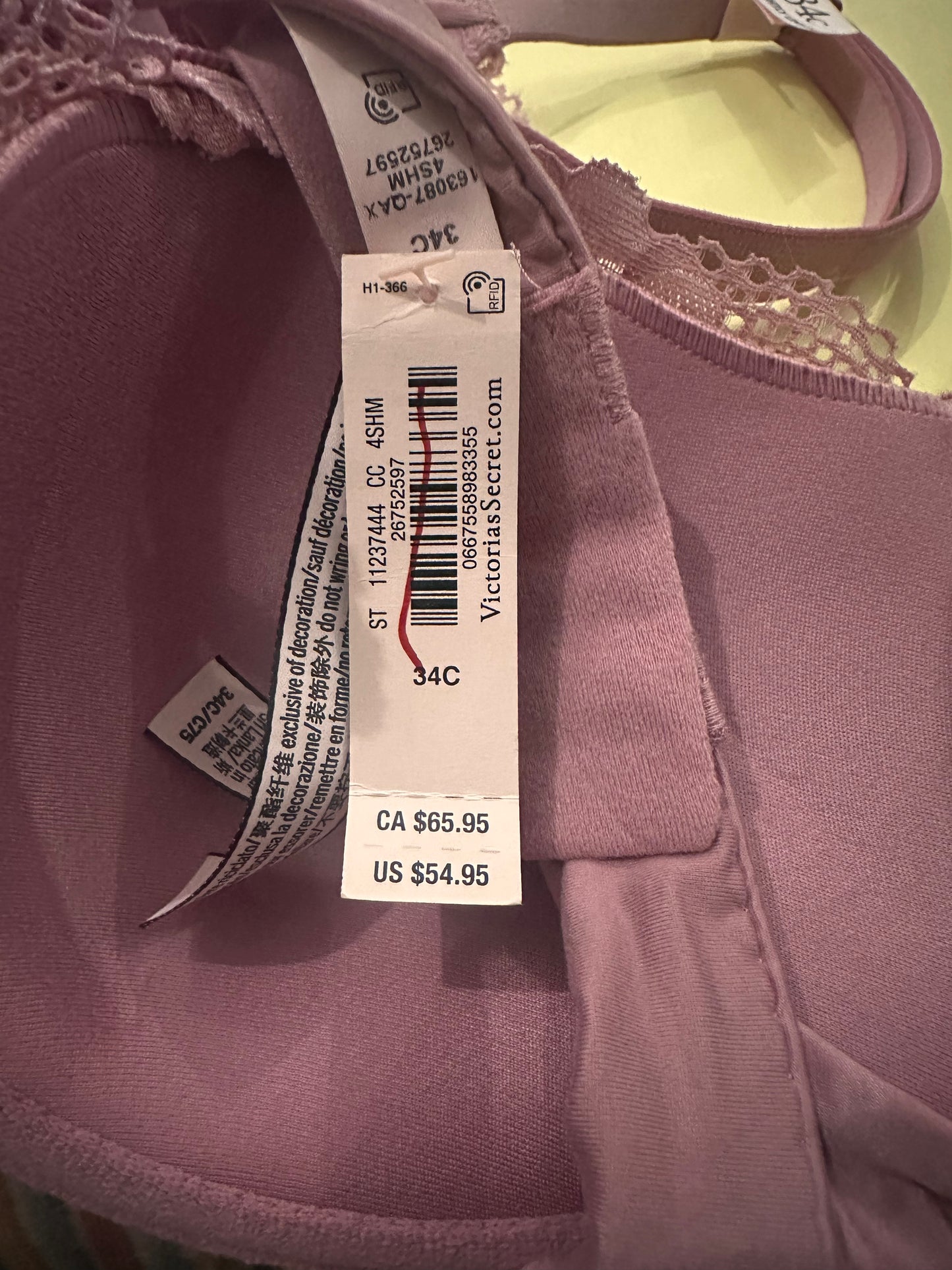 Victoria’s Secret Bra Size 34C