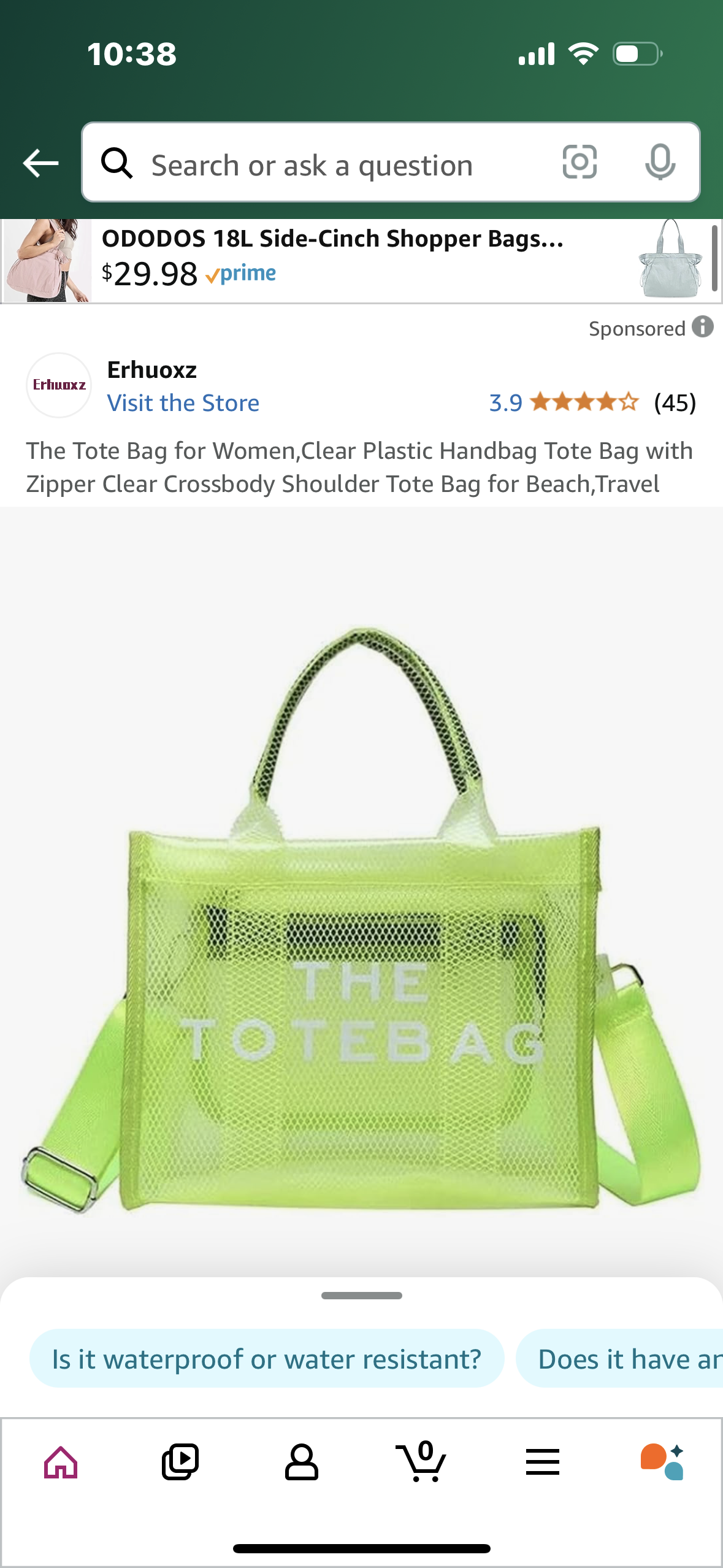 The Tote Bag for Women,Clear Plastic Handbag Tote Bag with Zipper Clear Crossbody Shoulder Tote Bag for Beach,Travel