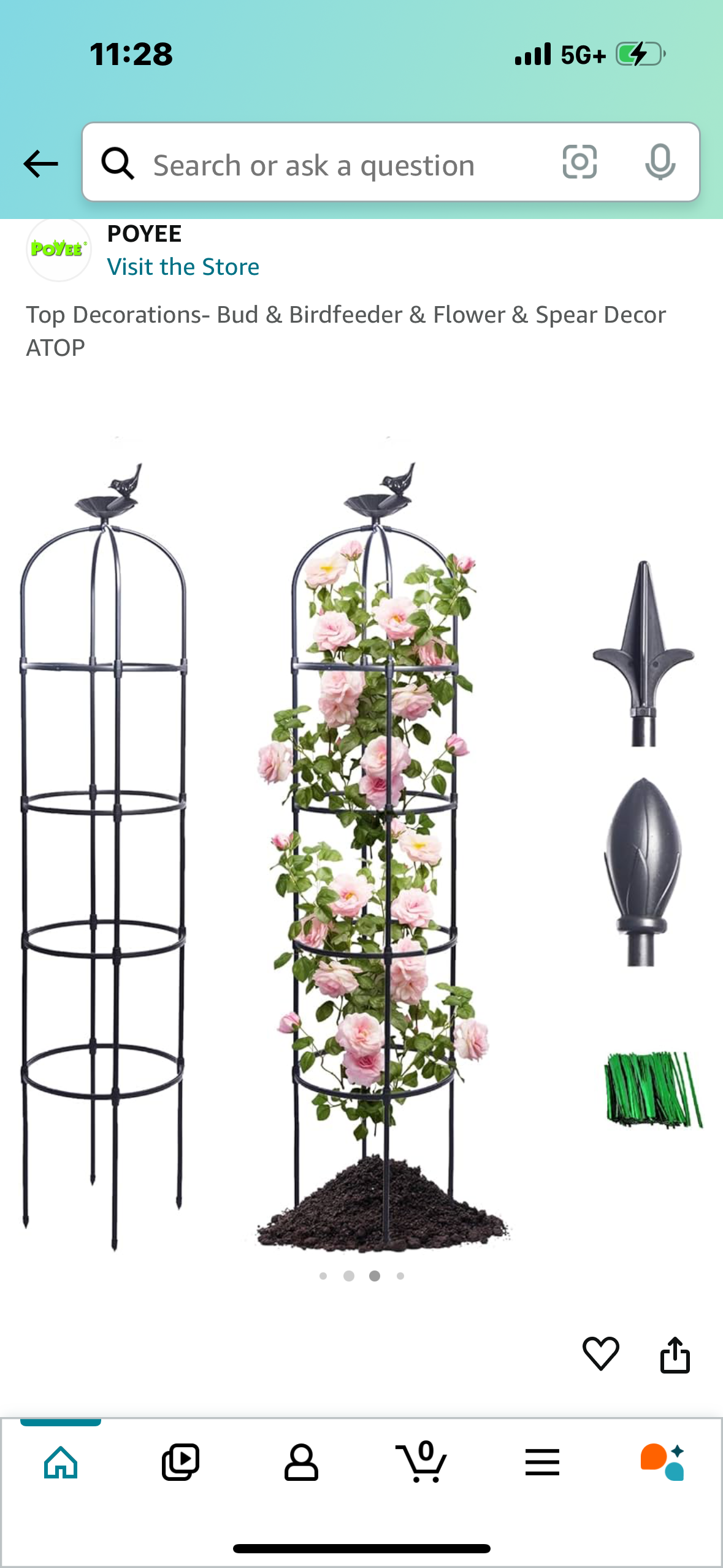 Top Decorations- Bud & Birdfeeder & Flower & Spear Decor